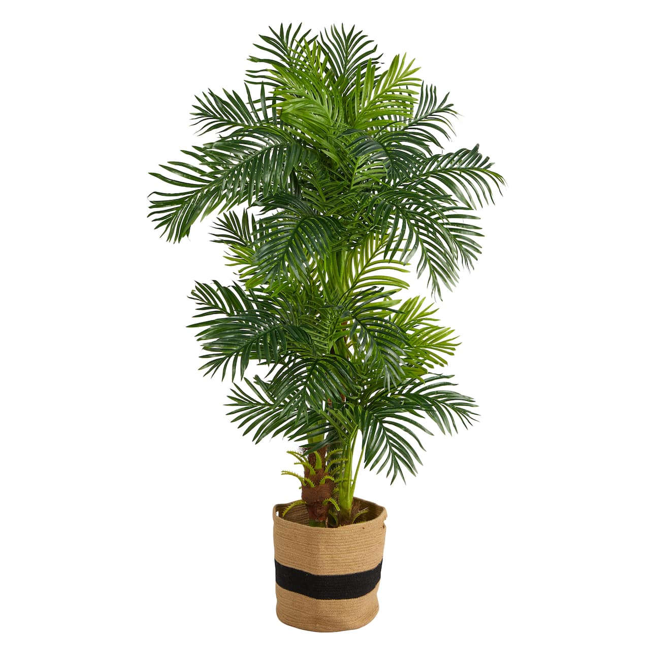6ft. Hawaii Artificial Palm Tree in Handmade Natural Cotton Planter